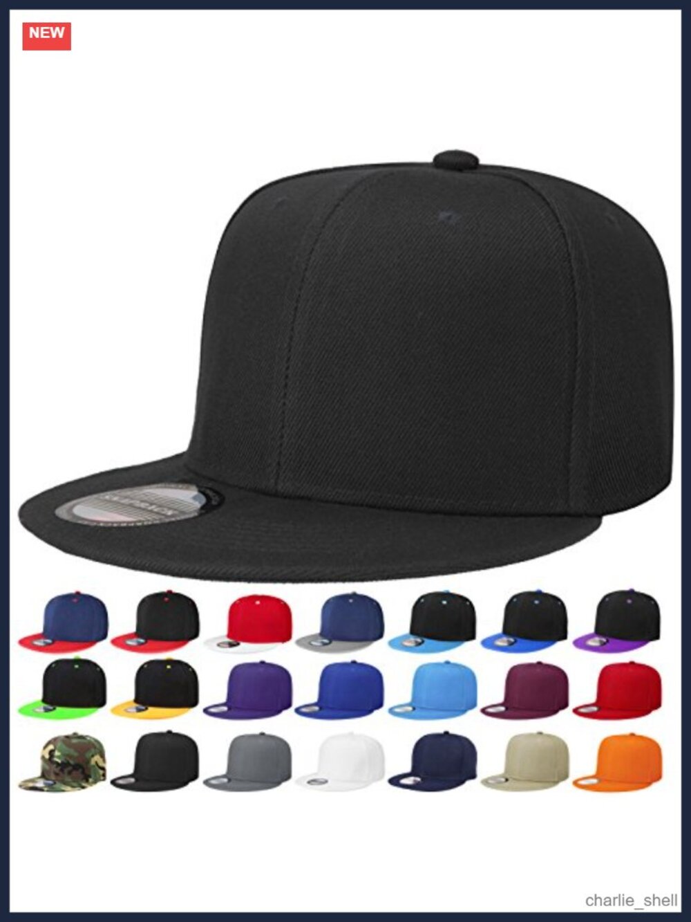 Snapback Hat Flat Bill Adjustable Baseball Cap Hip Hop Streetwear